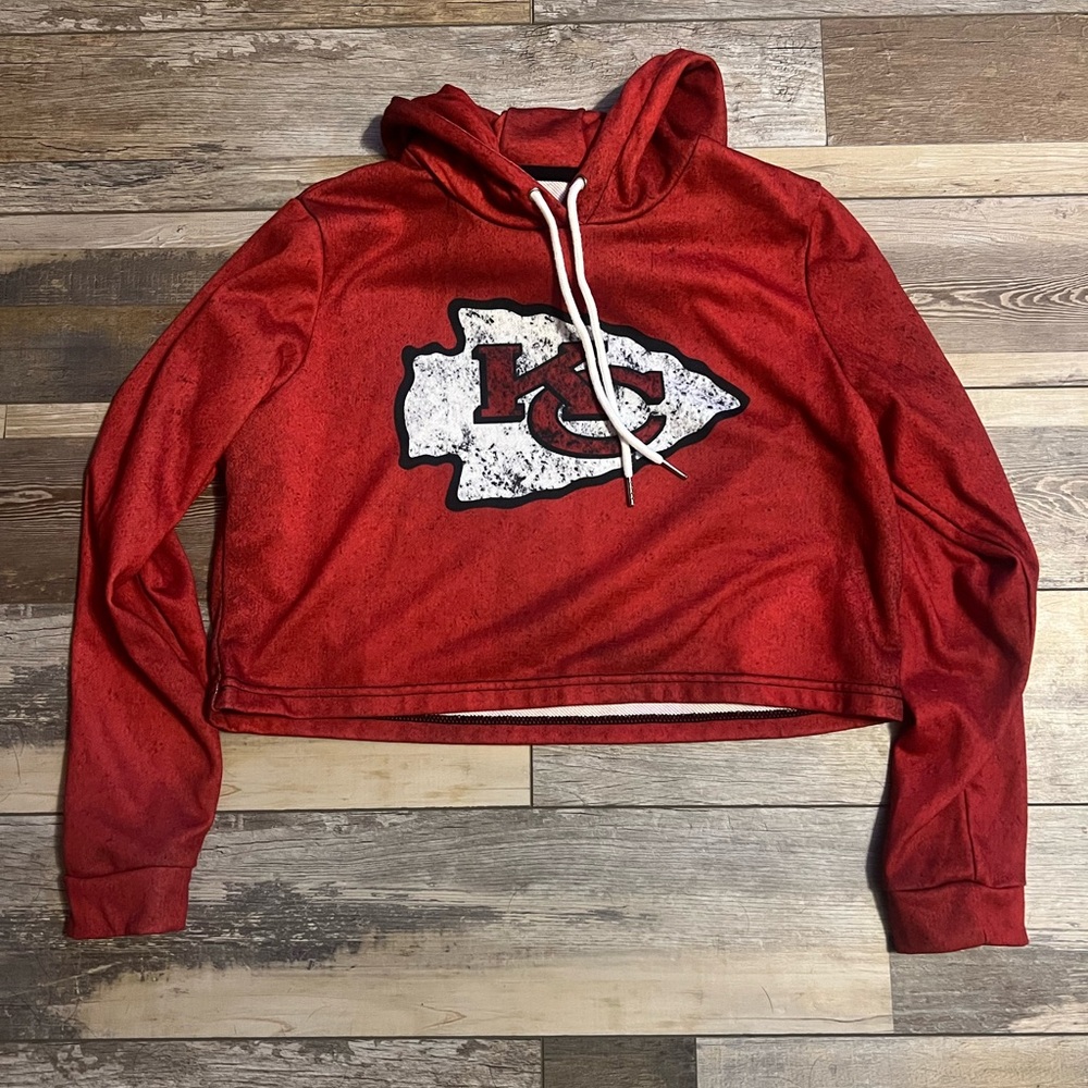 Kansas City Chiefs Cropped Hoodie Small